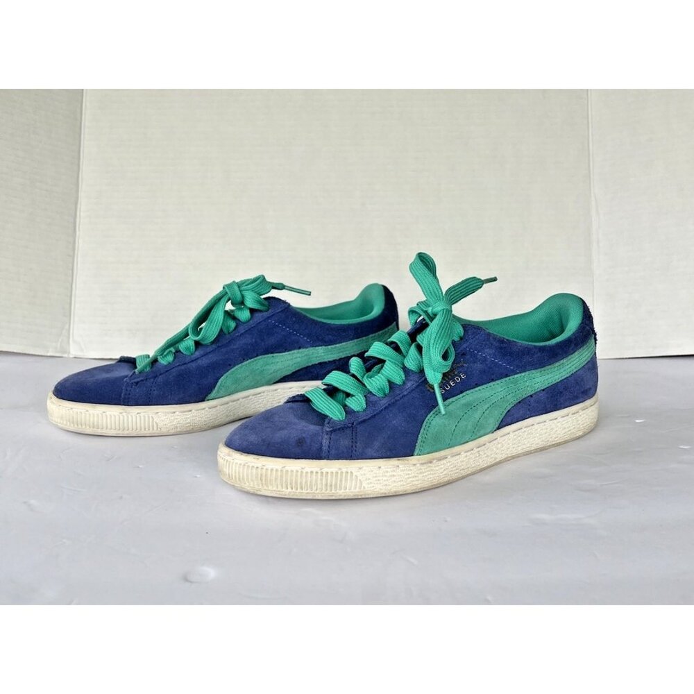 Puma Suede Classic Low Top Blue Teal Sneakers Women’s 9 - Picture 3 of 8